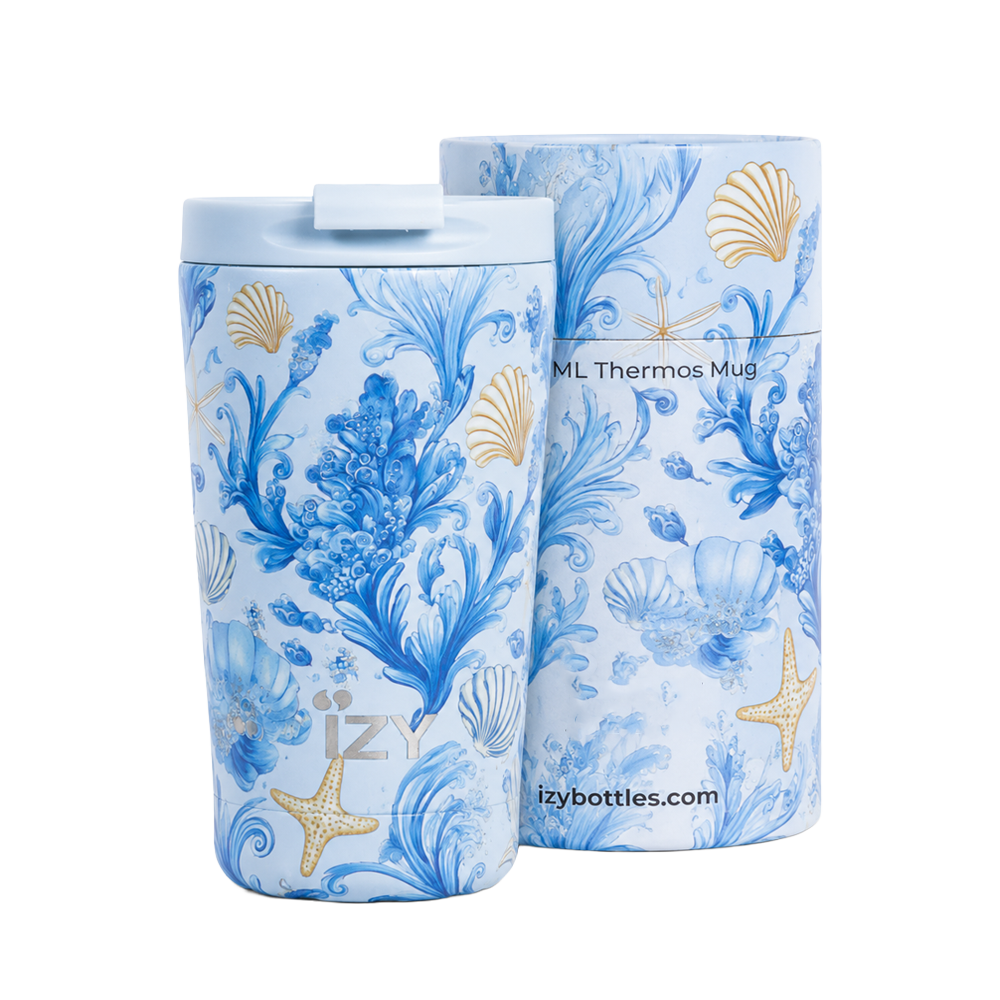 Thermos mug - Blu Marina - 350ml | IZY Bottles
