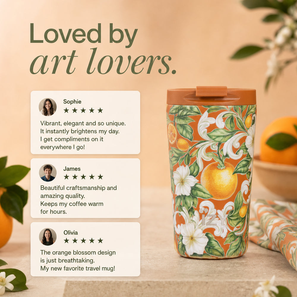 Thermos mug- Fiore d’Arancia - 350ml | IZY Bottles