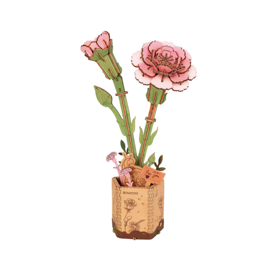 Pink Carnation - Roze anjer | Robotime