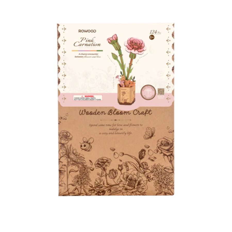 Pink Carnation - Roze anjer | Robotime