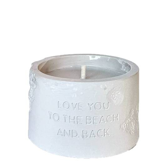 Buitenkaars Love you to the beach and back - Bella citronella | My Flame Lifestyle