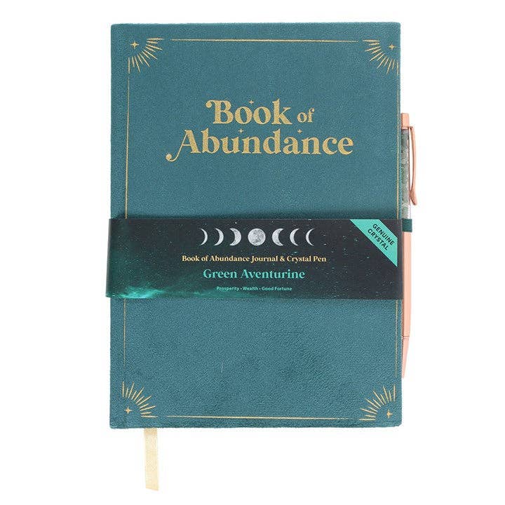 Boek van Overvloed Dagboek met Groene Aventurijn Kristalpen | Something Different
