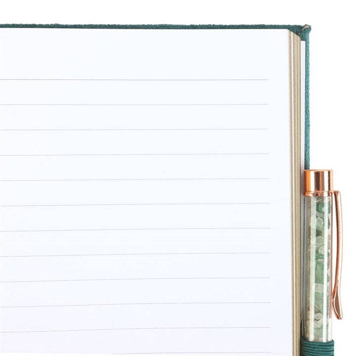 Boek van Overvloed Dagboek met Groene Aventurijn Kristalpen | Something Different