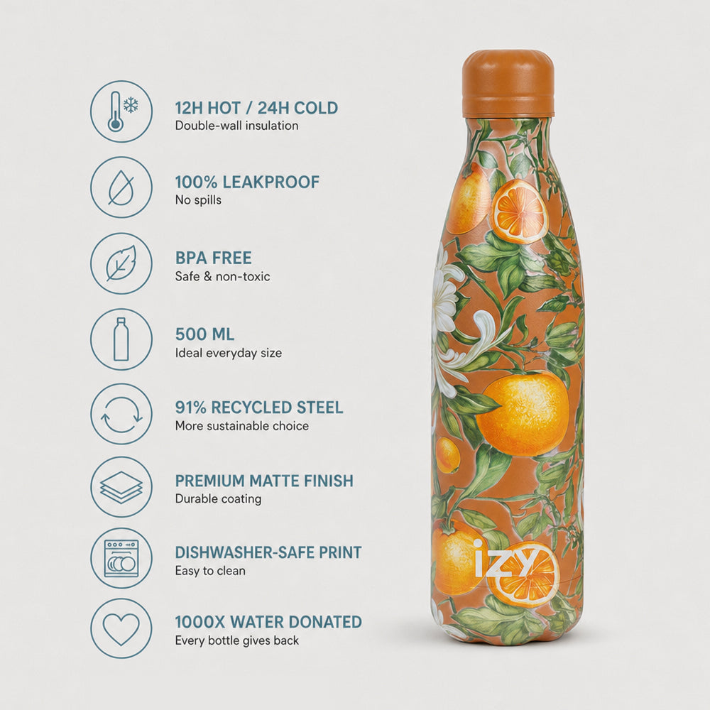Thermosfles - Fiore d’Arancia - 500ml | IZY Bottles