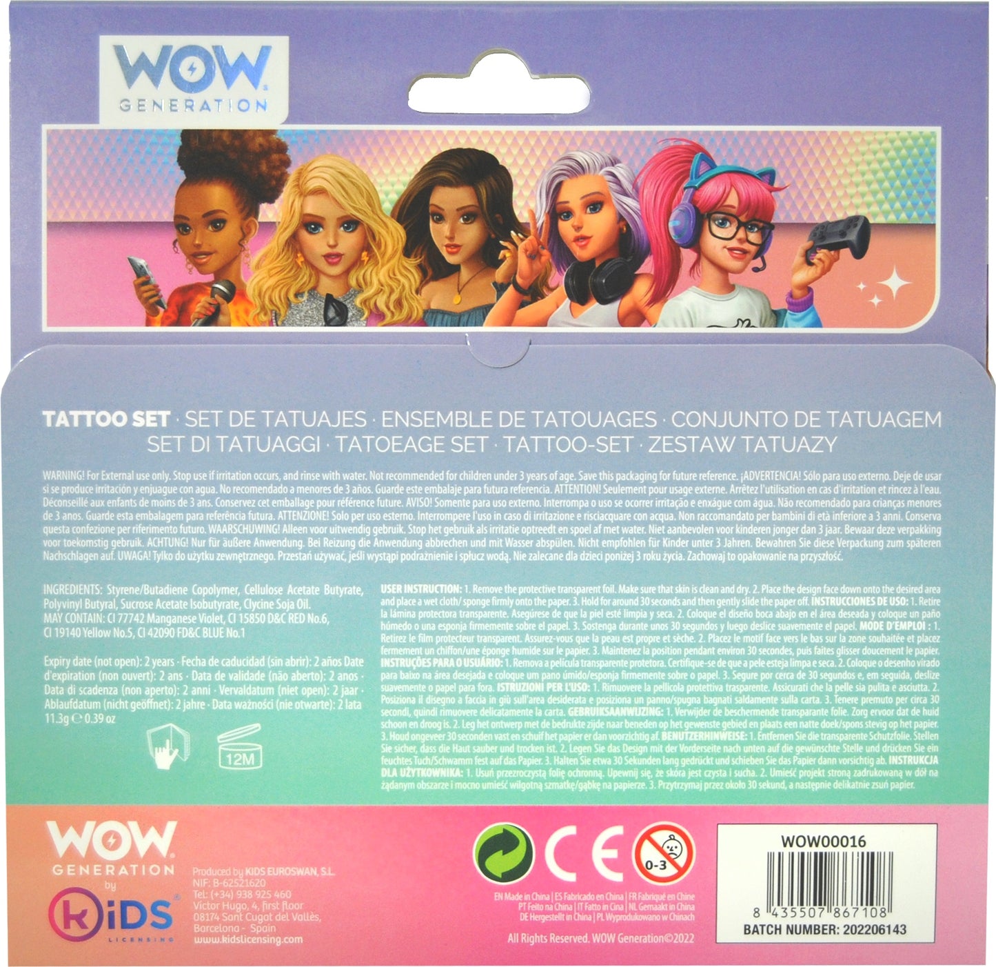 WOW Generation | Tattoo set