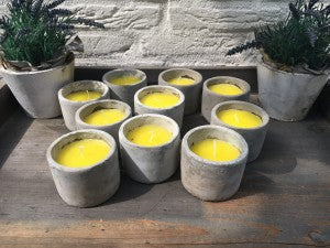 Citronella kaars in beton | Van Thee tot Diner