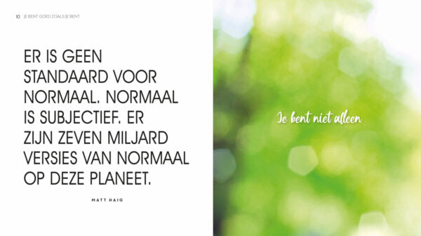 je bent goed zoals je bent lifestyle boek