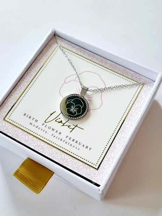 ketting-geboortebloem-februari-zilver