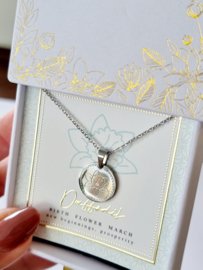 ketting-geboortebloem-maart-zilver