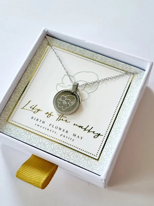 ketting-geboortebloem-mei-zilver