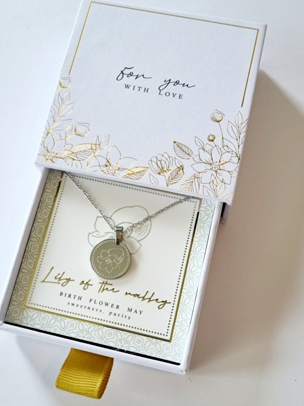 ketting-geboortebloem-mei-zilver