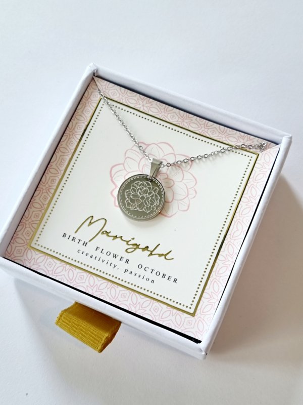 ketting-geboortebloem-oktober-zilver