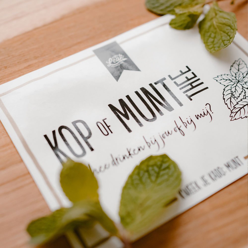 kruiden kop of munt thee