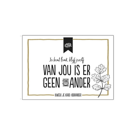 kruiden van jou is er geen koriander