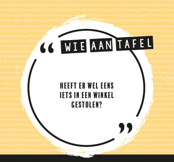 wie aan tafel borreltijd